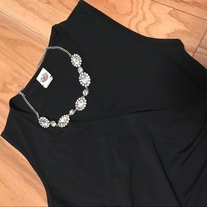 Black Faux Wrap Tank Blouse Medium 💕🖤